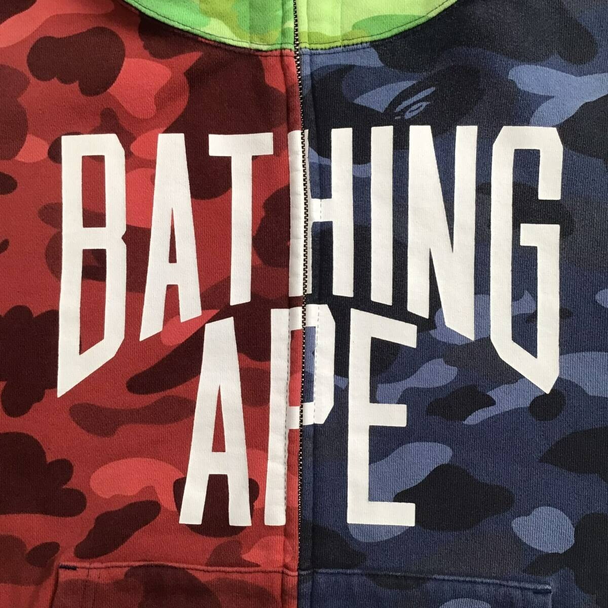 BAPE NYC logo crazy color camo full zip hoodie A Bathing Ape Size  