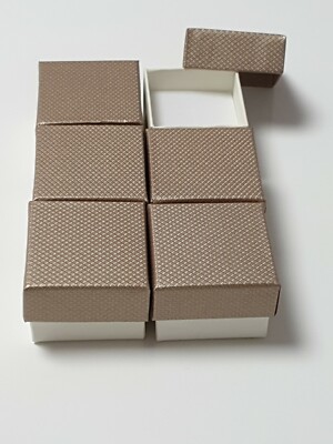 6X Ring Schmuck-Schachtel Geschenk-Verpackung SCHMUCK BOX 5x5x3,5 CM