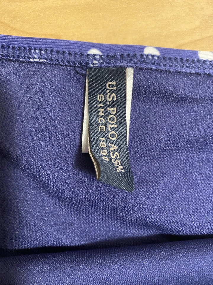 Pantalones de bikini U.S.Polo Assn talla XL lunares azul blanco nuevos con etiquetas venta al por menor $28 Foto 2 de 4