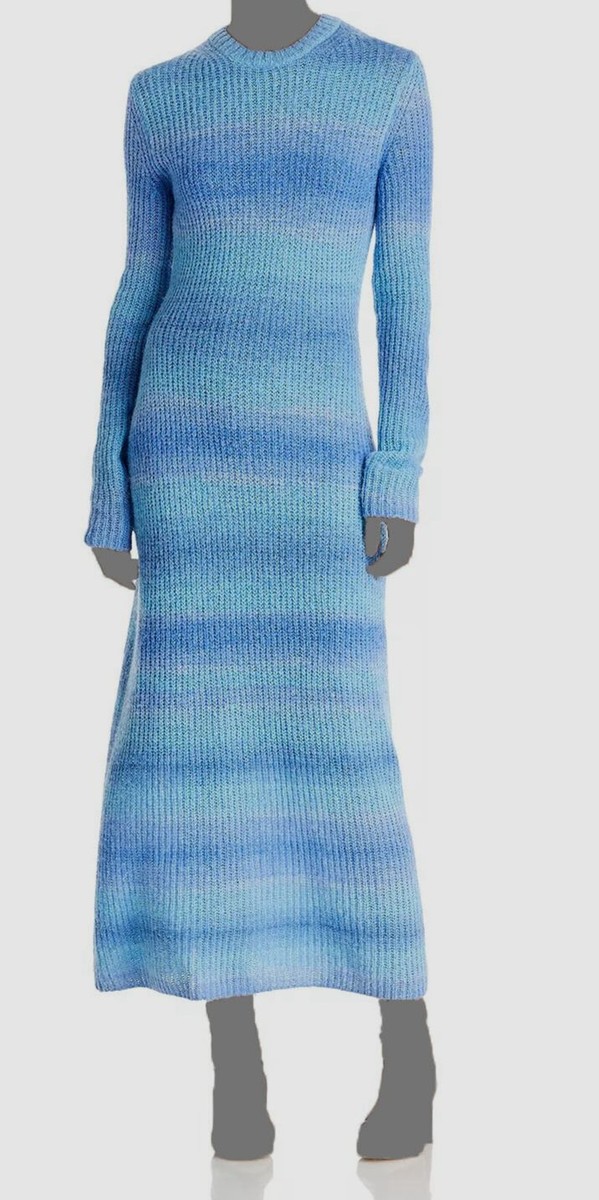 Vince Knit Long Sweaterdress - Blue