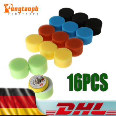 16pcs 2'' Thread-M6 Auto Polierschwamme Set für Schleifmaschine Poliermaschine DE