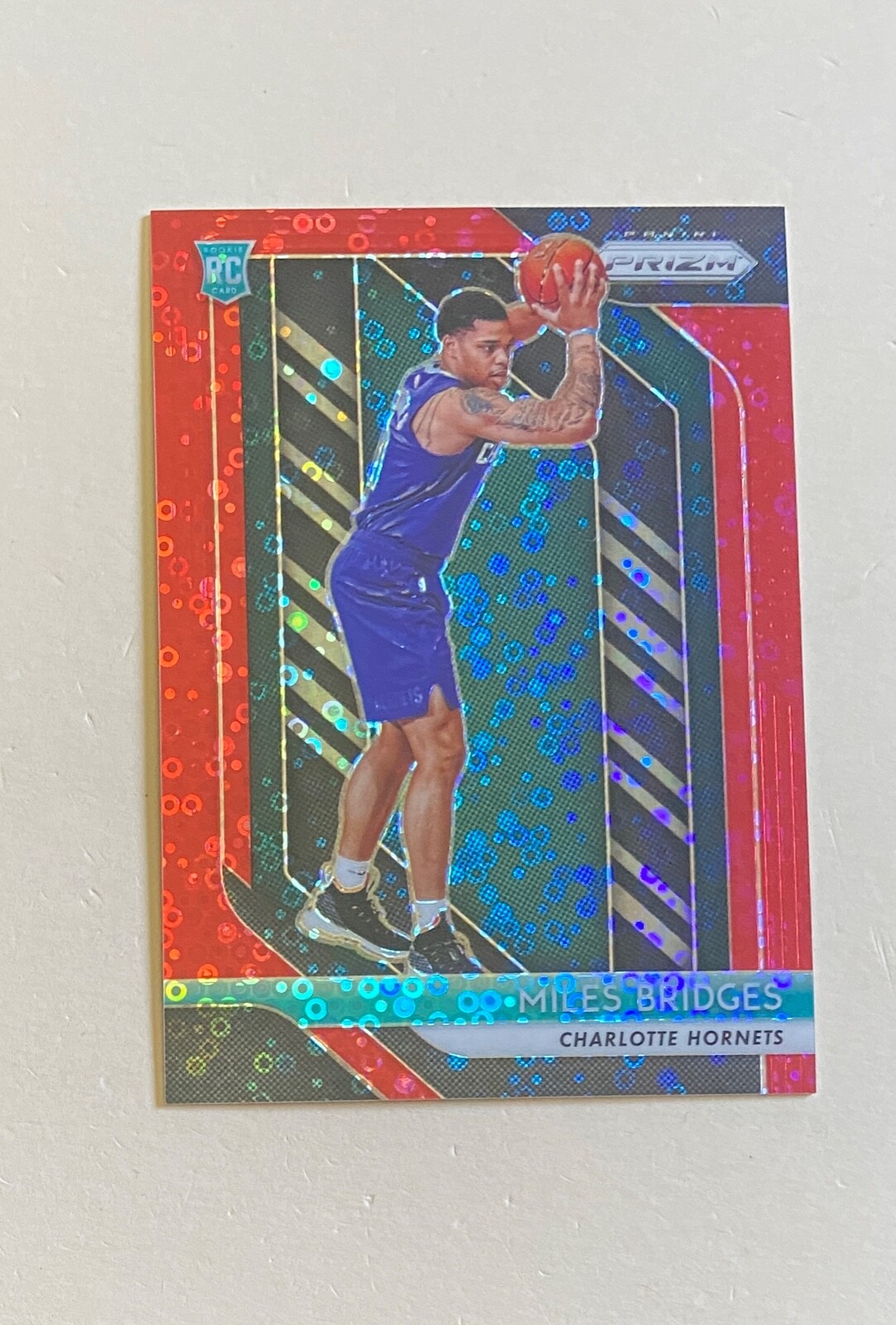 2018-19 Panini Prizm Prizms Fast Break Red #278 Miles Bridges /125 RC #P9672