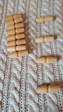 Wood 1 1/2 " Wood Shank Buttons Barrel Toggle Type Sweater Coat New! Lot of 12!