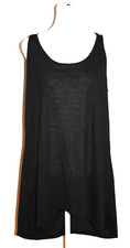 Ekouaer Women's Sleepshirt Short Sleeveless Nightgown Black Size Large L NEW