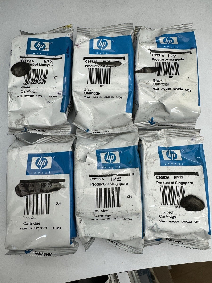 Pack 2 Cartouches HP-21 / HP-22 Recycl&eacute;e HP C9351CE / C9352CE