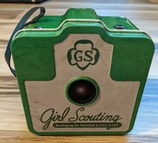 Girl Scouts 2018 Collectible Tin Camera Themed Shape Empty, great condition