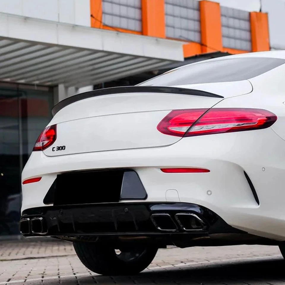 Rear Spoiler Wing Lip Fits For 2015 2016-2021 Mercedes C205 C300 C43 C63 Coupe Foto 4 de 4