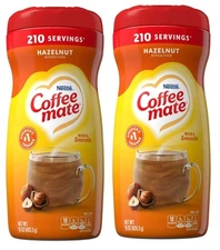 2 Pack Nestle Coffee Mate Hazelnut Powder Coffee Creamer, 15 oz, Lactose-free