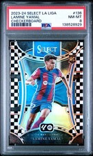 2023-24 Panini Select La Liga #136 Lamine Yamal Checkerboard Ssp Psa 8 Nm-mt