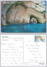 x04661 Blue Caves  Zakynthos Greece  postcard 1997 stamp
