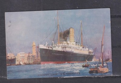 GREAT BRITAIN, '' RMS ORONTES '' ORIENT LINE, 1935 ppc., unused.
