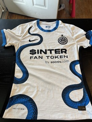 Nike Inter Milan $INTER Fan Token Soccer Jersey White/Blue/Black Size XL