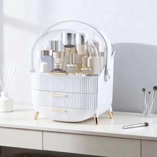 Cosmetic Storage Box With Lid Drawer Portable Makeup Organizer Desktop Case