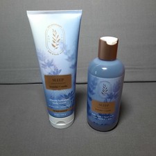 Bath  Body Works Aromatherapy Lavender Vanilla SLEEP Body Wash Body Cream Set