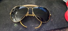 62/14mm VINTAGE B L RAY BAN GOLD PLATED OUTDOORSMAN AVIATOR SUNGLASSES w/CASE