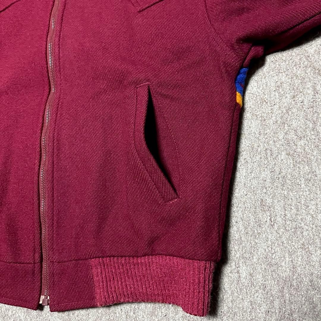 Pendleton Wool Jacket Burgundy Native 70s High-Gr… - image 11
