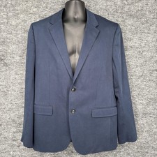 Theory Blazer Mens 44 Blue Cotton Stretch Sport Coat Jacket Two Button