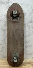 Vintage 50s / 60s Wood Skateboard Sidewalk Surfboard, Metal Wheels