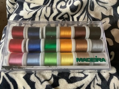 Madeira German Embroidery Rayon Thread 18 Spools Professional Grade NEW