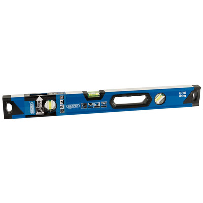 Draper Aluminium Kastenprofil Präzisions-Wasserwaage mit Seitenansicht Fläschchen 600 mm