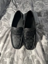 COACH Size 10.5 D  Men's Shoes Loafer Black Leather MOTT DRIVER