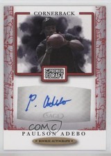 2021 Sage Premier Draft Auto Red Paulson Adebo #A136 Auto 06ja