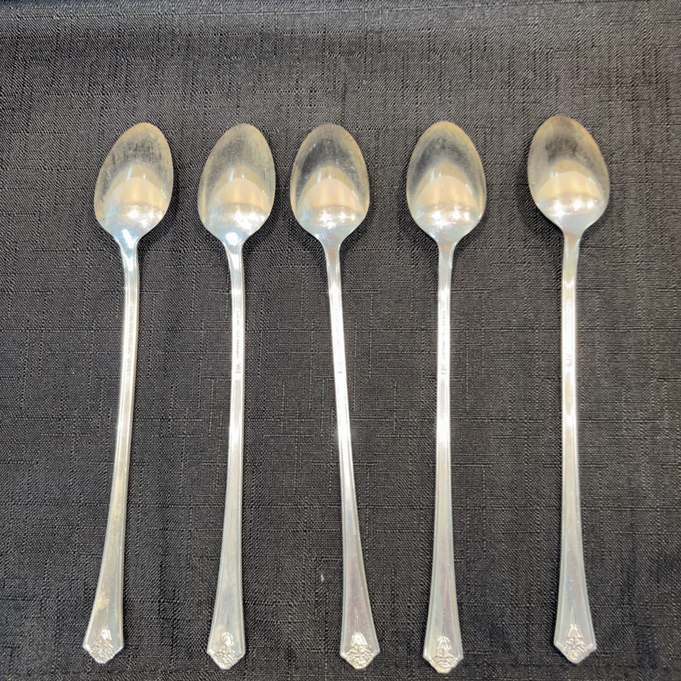 5 чайных ложек со льдом СТОЛОВЫЕ ПРИБОРЫ HOLMES & EDWARDS CENTURY ПОСЕРЕБРЕННЫЕ - Изображение 2 из 3