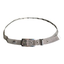 Vintage Y2K Silver Tone Mesh Belt Size 31.5 - 35.5 Adjustments Punk Rocker