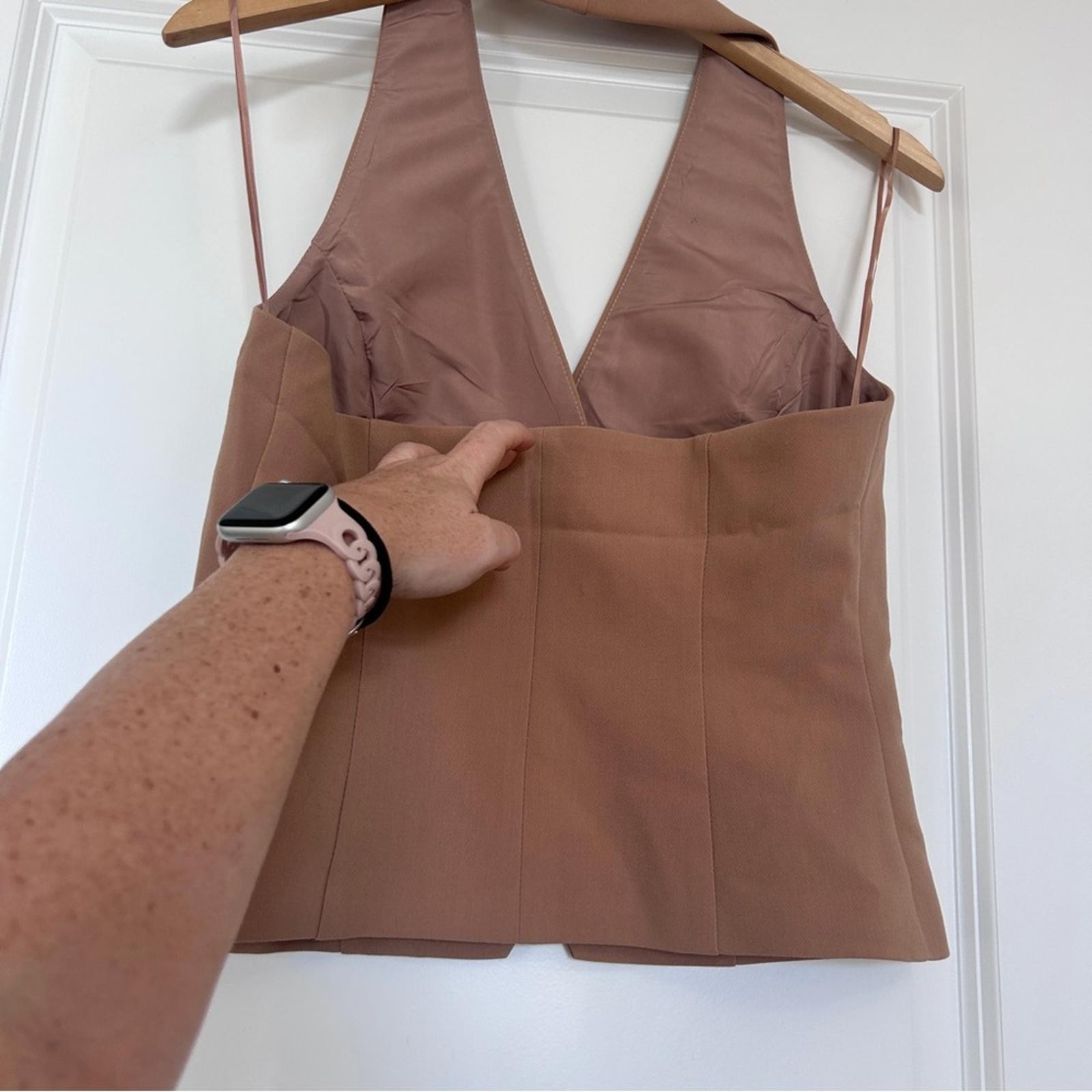 NEW Jason Wu Backless Tan Halter Vest, size small