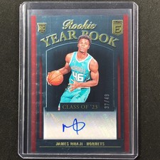 2023-24 Donruss Elite James Nnaji Rookie Year Book Auto Red 37/49