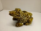 Vintage MCM McCoy 552 USA Pottery Olive Green Glazed Frog /Toad Planter 8" VGC!