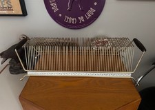 Vintage Mid-Century Modern Vinyl Rack Holder Storage Albums Records 60 Slot