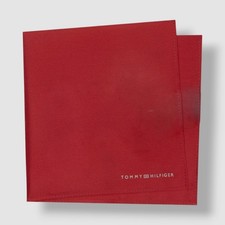 Tommy Hilfiger Men's Red Solid Silk Pocket Square