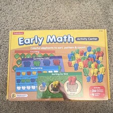 Lakeshore Early Math Activity Center with 36 Elephant Manipulatives and 4 Mats