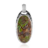 Cavill SilberanhäNger 19Ct Ammolith Oval Damen 925 Sterlingsilber Schmuck