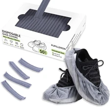 50Pcs(25 Pairs) Non-Woven Shoe Covers Disposable Non Slip for Indoors, Breathabl