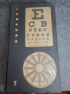 Vtg 1920s Green Electric Eye Exam Vision Tester Box Chart Optometry Device Rough