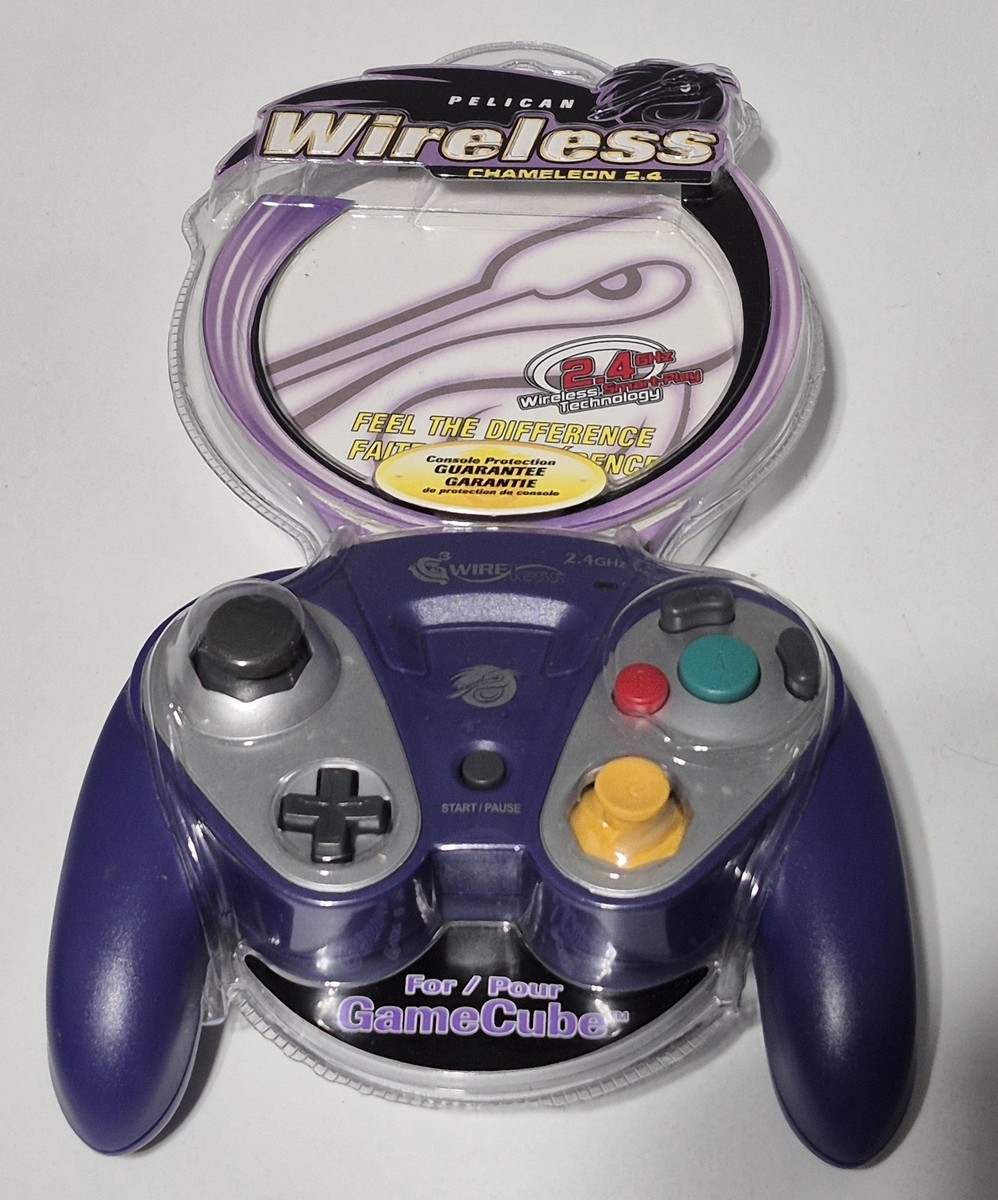 Wireless Nintendo GameCube Controller Pelican G3 Purple New Sealed