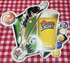 Coors Light Billiards Metal Tin Sign Wall Decor Man Cave Bar