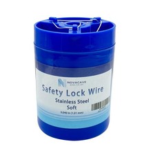 304 Stainless Steel Safety Lock Wire, 0.04 in 1.01 mm , 1.2 Lb Dispenser Can...