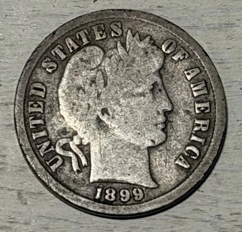 1899 S Barber Dime 10c San Francisco Mint Rare Nice Coin For An Album