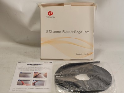 Protalwell Rubber U Channel Edging Trim Seal Flexible and Durable 20ft