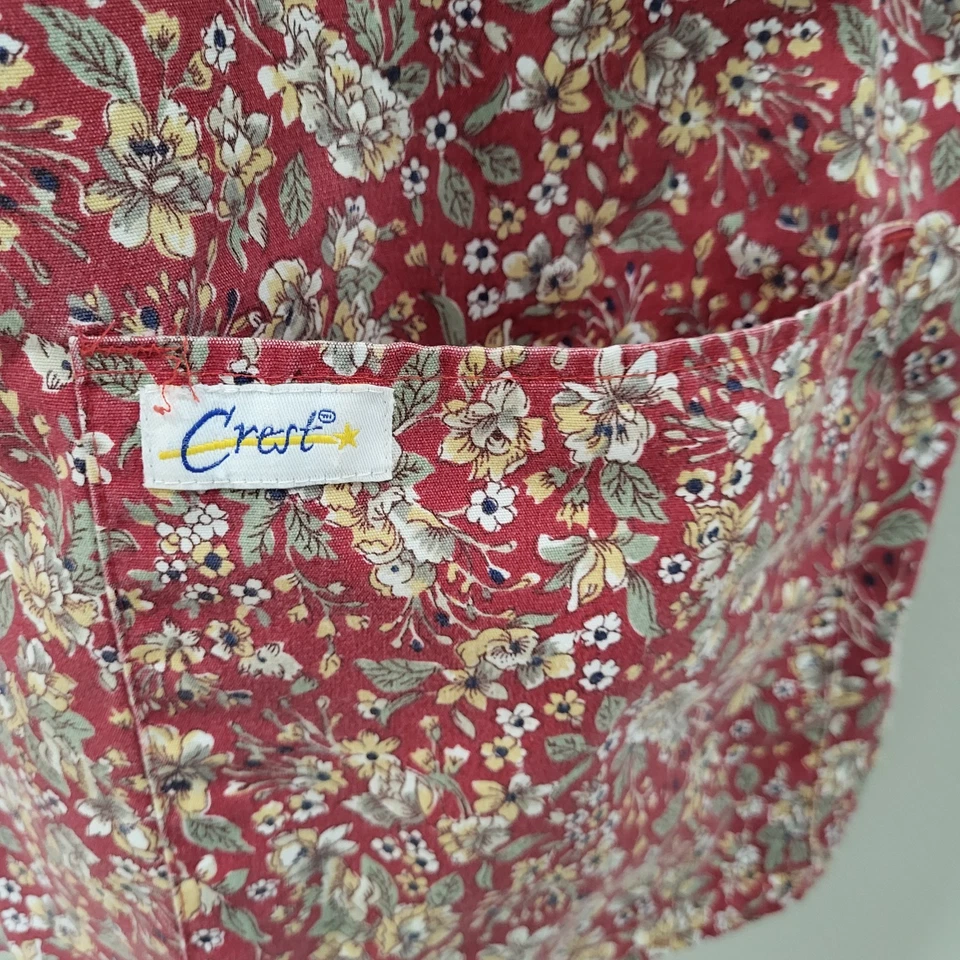 Blusa Médica Crest Roja Floral Para Mujer Talla L Enfermera Médica Veterinaria 2 Bolsillos Poliéster/Algodón Foto 4 de 4