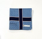 MEN HANDKERCHIEF PIREER BALMAIN STRIPED ART BLUE PLAIN COTTON POCKET SQUARE 18”