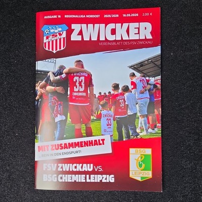 FSV Zwickau-BSG Chemie Leipzig 2025-26 Programm 16.05.2026
