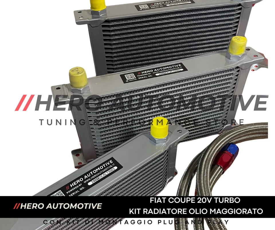 Fiat Coupe 20v Turbo Kit Radiatore Olio Maggiorato Race Track Use 20 file - Immagine 2 di 4