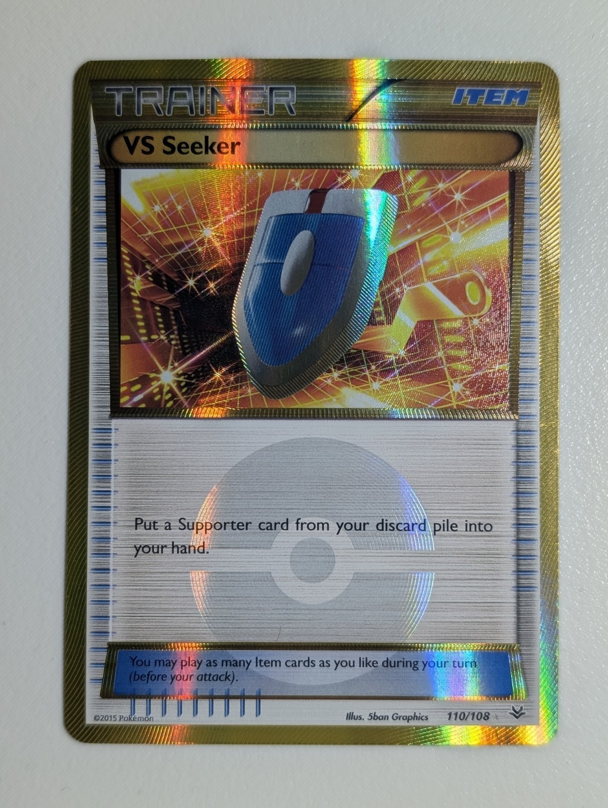 Lightly Played 2015 Pokemon XY Roaring Skies VS Seeker 110/108 Secret Rare