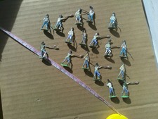 Napoleonic Austrian infantry, vintage Lead flats painted