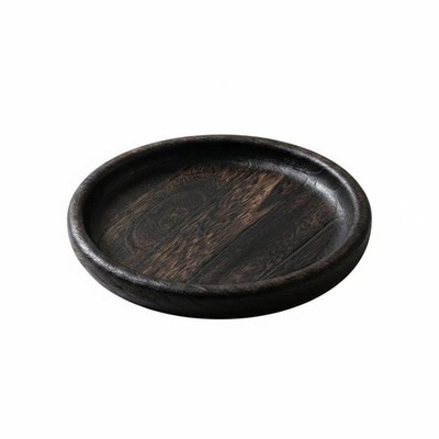 Holz Teetablett Deko Aufbewahrung Holz rund Tablett minimalistisches Design