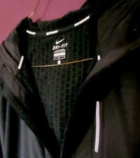 NIKE RUNNING DRI-FIT LINED JACKET  SZ L  BLACK